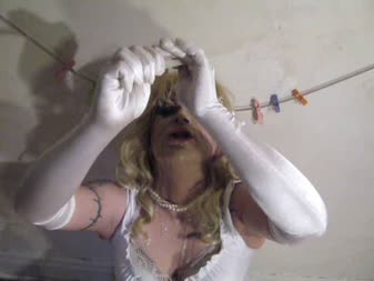 Cum Drinking Sissy - Sissy chastity has just been gang banged up the ass, so there are 10 condom loads for her. She has to suck down and ***** the cum out of 8, and pour the last two on her face! (Oh, and she is still in chastity!)